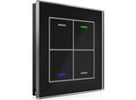 Mdt Knx Glastaster Ii Light 4-Fach Rgbw,Temperaturs.,Schwarz,Neutral