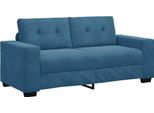 Vidaxl Divano A Due Posti Blu 180X77X82 Cm Velluto