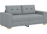Vidaxl Divano A Due Posti Grigio Chiaro 180X77X82 Cm Tessuto