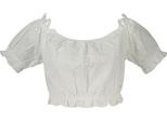 Top Guess In Denim A Maniche Corte Con Dettagli A Contrasto : Taglia - L Taglia: L