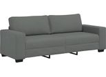 Vidaxl Divano A 3 Posti Grigio Scuro 220X77X82 Cm Tessuto