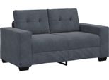 Vidaxl Divano A Due Posti Grigio Scuro 160X77X82 Cm Velluto