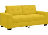 Vidaxl Divano A Due Posti Giallo 180X77X82 Cm Velluto