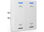 Mdt Knx Taster Light 55 X 55 Mm 2Fach Rgbw, Reinweiß GläNzend, Jalousie