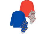 Paw Patrol - Pigiama Con Pantaloni Lunghi Per Bambini (Confezione Da 2) NS7162 (98) (Blu/Rosso/Grigio)