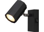 Lampada Da Parete Per Interni Con Interruttore Lampada Da Parete Faretto Da Parete In Alluminio Nero 57918-1B