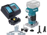 Fresatrice Per Bordi A Batteria Makita Drt 52 SA1 18 V 6 Mm Senza Spazzole + 1X Batteria Ricaricabile 2,0 Ah + Caricabatterie