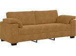 Vidaxl Divano A 3 Posti Marrone 220X77X82 Cm Velluto