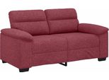 Vidaxl Divano A 2 Posti Rosso Vino 160X81X84 Cm Tessuto