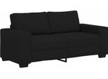 Vidaxl Divano A 2 Posti Nero 180X77X82 Cm Tessuto