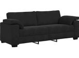Vidaxl Divano A 3 Posti Nero 220X77X82 Cm Velluto