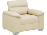 Vidaxl Poltrona Crema 100X81X84 Cm Pelle Finta