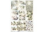 Carta Di Riso Per Decoupage Carta Artigianale Per Decoupage A3 Itd-1427Animali Rurali, Paesaggio Idilliaco, Campi, Prati, Cani, Gatti