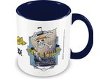 One Piece - Tazza Da Caffè "The Going Merry"", Interno Bicolore PM6509 (Taglia Unica) (Bianco/Blu)"