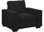 Vidaxl Poltrona Nera 100X78X84 Cm Velluto