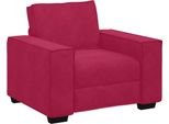 Vidaxl Poltrona Rosso Vino 100X78X84 Cm Velluto