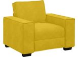 Vidaxl Poltrona Gialla 100X78X84 Cm Velluto