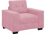 Vidaxl Poltrona Rosa 100X78X80 Cm Velluto