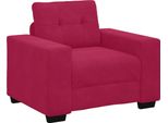 Vidaxl Poltrona Rosso Vino 100X78X80 Cm Velluto