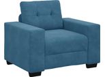 Vidaxl Poltrona Blu 100X78X80 Cm Velluto