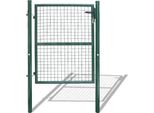 Aopunly Cancello Da Giardino 150 X 100 Cm Cancello Da Giardino In Acciaio Zincato Con Serratura, Cancello Da Giardino Recinto Incl. Serratura Porta, Cancello, Cancello Recinto, Porta Recinto, Porta Giardino, Recinto Giardino Verde