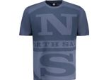 Maglietta A Maniche Corte Con Scollo Rotondo E Stampa Del Logo North Sails Blue : Taglia - S Taglia: S