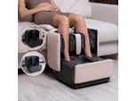 Gess Puf - Massaggiatore Plantare Premium 3 In 1 Con Poggiapiedi - Massaggiatore Shiatsu Per Piedi E Polpacci Con Funzione Di Riscaldamento E Impastamento