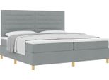 Vidaxl Letto A Molle Con Materasso Grigio Chiaro 200 X 200 Cm In Tessuto