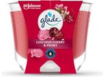 Glade Candela Profumata A Lunga Durata Luscious Cherry Peony 204 G 1 Pezzo