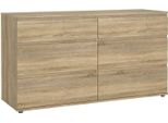 Dmora Cassettiera Albacore 50X153.4X83.7H Cm Marrone Quercia, 6 Cassetti Apertura Scorrevole