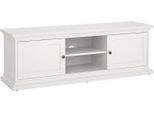 Dmora Mobile Porta Tv Ziba 41.6X149.4X50.68H Cm Bianco, 2 Ante