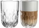 Leonardo Latte Macchiato GläSer Gocce 2. Variante, 2Er Set, Kaffeeglas, Kaffeebecher, Glas, 380 Ml, 055188