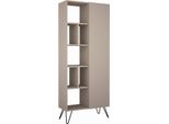 Dmora Libreria Lince 32X79X190H Cm Beige, Un'anta 4 Ripiani