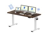 Scrivania Flexispot Regolabile In Altezza 160X80Cm, Portata 100 Kg, Con Protezione Anticollisione, Piano D'appoggio Monoblocco, 4 Funzioni Di Memoria (Marrone)