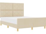 Vidaxl Struttura Letto Con Testiera Crema 160 X 200 Cm In Tessuto