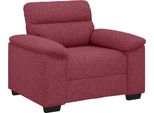 Vidaxl Poltrona Rosso Vino 100X81X84 Cm Tessuto