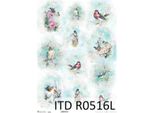 Carta Di Riso Per Decoupage A3 ITD-0516L Uccelli