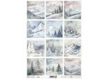 Itd Carta Di Riso Decoupage Tecnica Artigianale Tovagliolo Di Carta-R2308 Paesaggio, Panorami, Foresta, Montagne