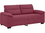 Vidaxl Divano A 2 Posti Rosso Vino 180X81X84 Cm Tessuto