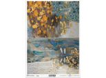 Itd Carta Di Riso Decoupage Artigianale Tecnica Dei Tovaglioli Di Carta-R2409 Motivi Decorativi, Libellule - Ispirato A Klimt