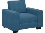 Vidaxl Poltrona Blu 100X77X82 Cm Velluto