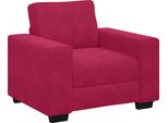 Vidaxl Poltrona Rosso Vino 100X77X82 Cm Velluto