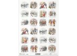 Itd Carta Di Riso Decoupage Tecnica Artigianale Tovagliolo Di Carta R2452 Panorami Invernali, Giochi Invernali Per Bambini