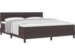 Vidaxl Letto A Molle Con Materasso Marrone Scuro 180 X 200 Cm In Tessuto