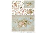 Carta Di Riso Per Decoupage Carta Artigianale Per Decoupage A4 R2617 Fiori Rose 3D