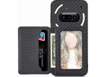 Per Niente Phone 3A Carbon Design Magnetic Card Holder Custodia Per Telefoni Cellulari Nero