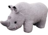 Rinoceronte Coccolone Mascotte Grigio 30 Cm