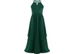 Ragazze Principessa Abito Da Sera Taglia 140 Cm Halterneck Strass Abito Da Ragazza Di Fiore Abito Da Festa Di Nozze Gonna Lunga A Pieghe