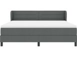 Vidaxl Letto A Molle Con Materasso Grigio Scuro 180 X 200 Cm In Tessuto