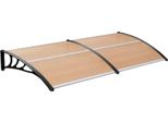 Copertura Per Finestre E Protezione Dalla Pioggia Bolt Edge – 190X98,5 Cm – Policarbonato – Telaio In Alluminio – Resistente Ai Raggi Uv – Trasparente – Tettoia E Copertura Per Terrazza